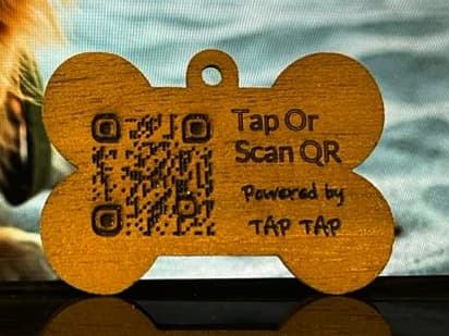 Wooden Dog Tag - Laser Engraven