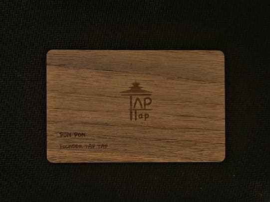 Walnut Card - Laser Engraven