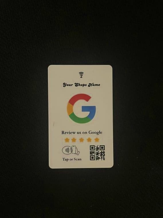 PVC Google review card - color prints