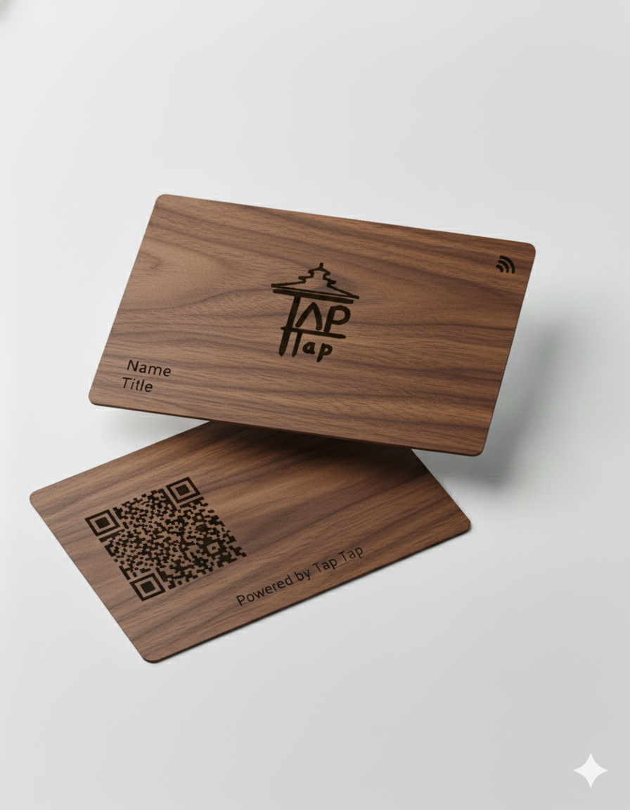 Walnut Card - Laser Engraven
