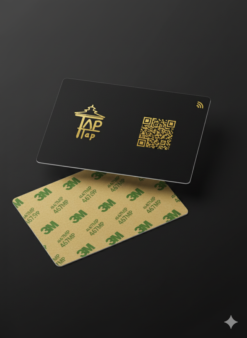 Mini Card Black With Gold